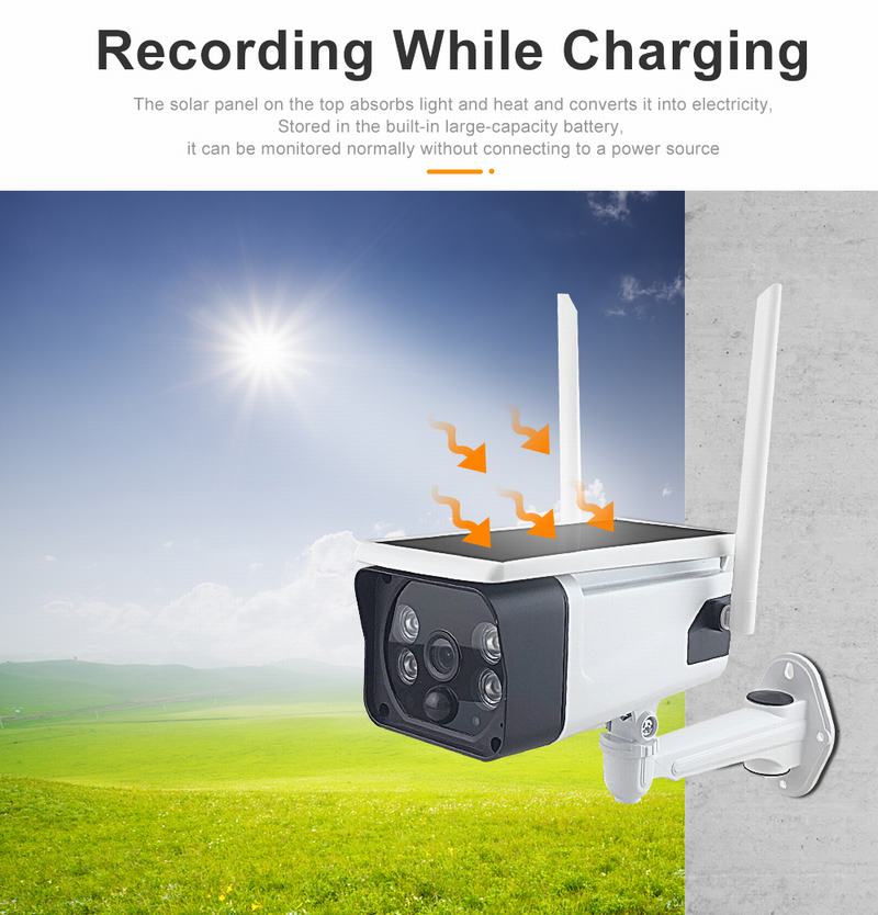 Newest released Solar Powered with solar panel and Lithium Battery Security Camera HD1080P Tuya APP Solar WIFI CCTV Came
