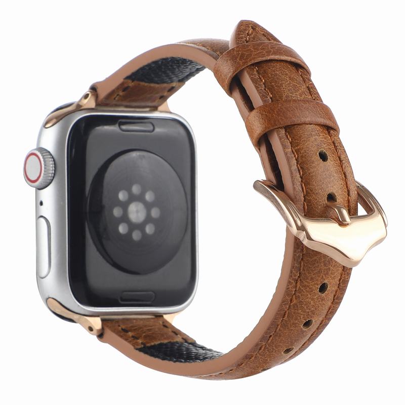 Divination body 14m color buckle Apple watch 6/4/3/2 leather strap 38/42/44/40mm
