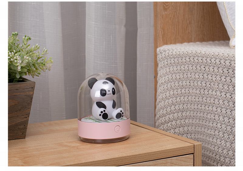 Creative DIY panda fragrance night light cute cute favorite bed reading light USB rechargeable led eye lamp