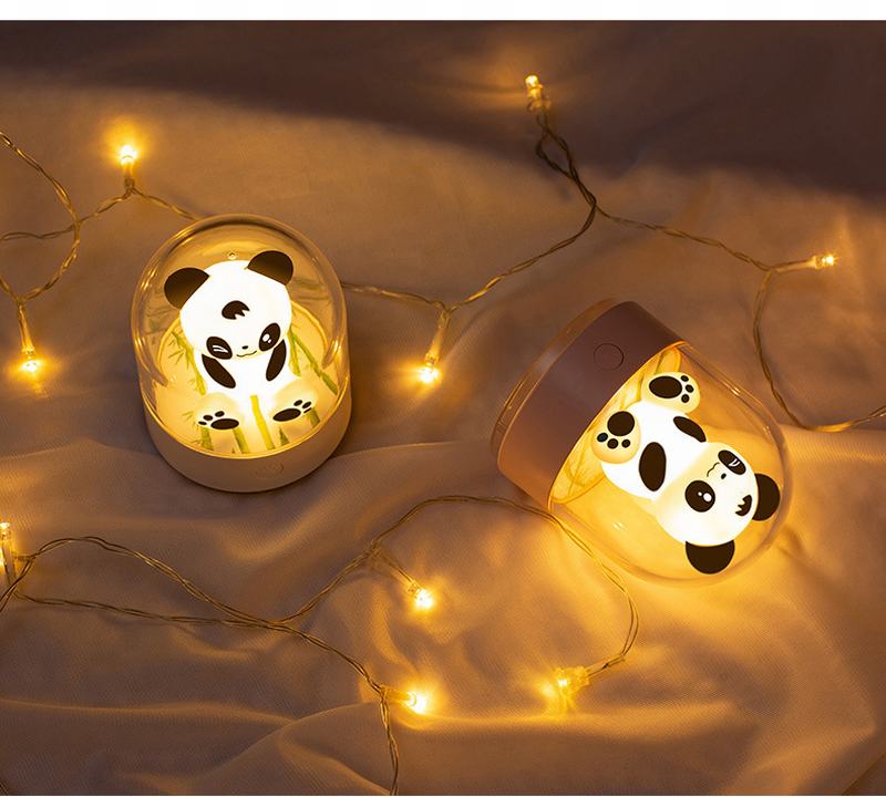 Creative DIY panda fragrance night light cute cute favorite bed reading light USB rechargeable led eye lamp