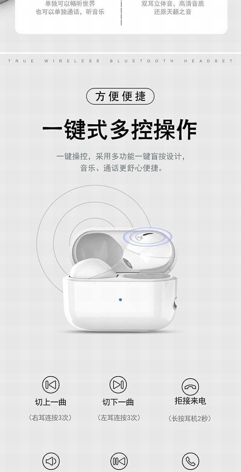 Binaural wireless sports Bluetooth headset new mini in ear touch digital display 5.0tws stereo