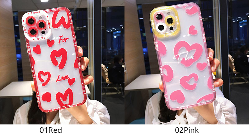 Angel eye graffiti red love iPhone7-13 Pro Max Soft case