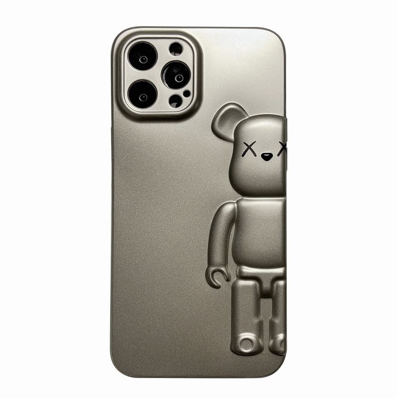 Violent bear - Champagne silver iPhoneX-iPhone13 Pro Max soft shell
