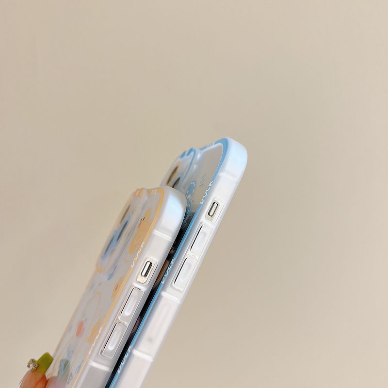 蝴蝶结系列 可爱卡通鸭子iPhoneX-iPhone14 Pro Max软壳