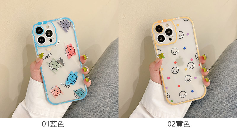 蝴蝶结可爱卡通笑脸iPhone7-13 Pro Max软壳