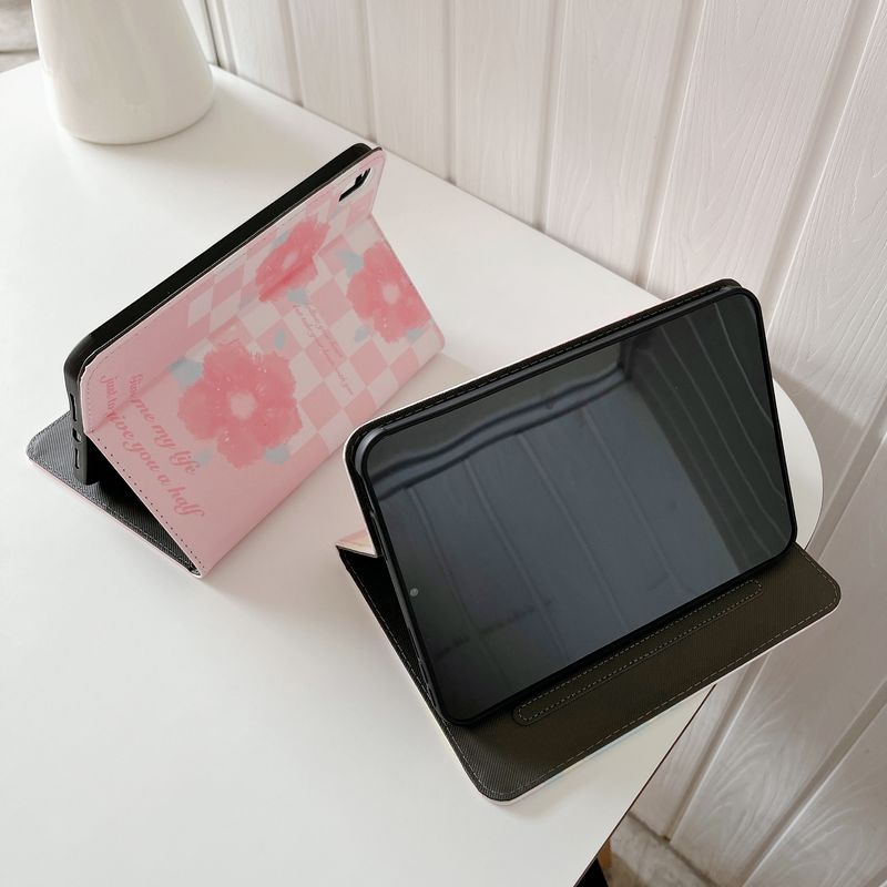 粉色花Mini123456 iPad9.7 iPad10.2/10.5 iPad10.9/11寸iPad保护壳