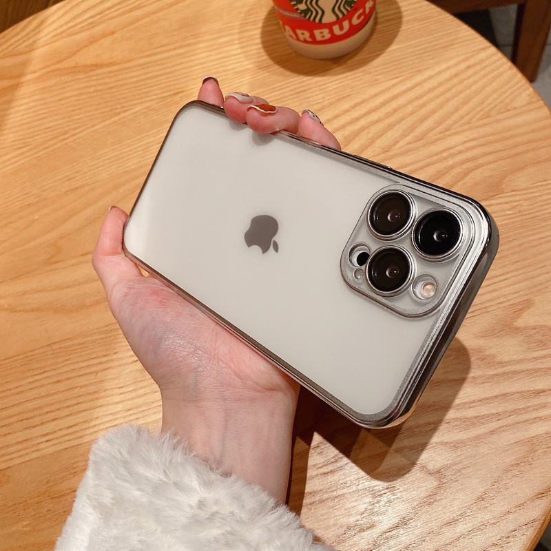 磨砂电镀一体自带镜头膜iPhone11-13 Pro Max软壳